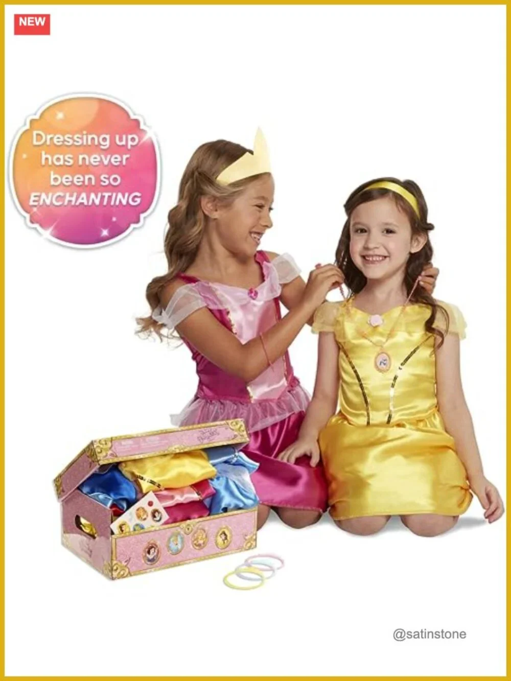 Disney Princess Deluxe 21-Piece Dress Up Trunk Costume Set Girls 4-6x